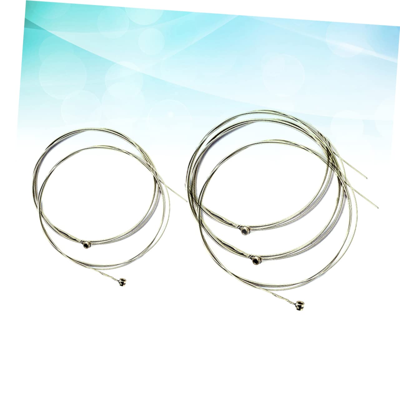 Abaodam Beginner-friendly 6 String Electric Guitar Strings Harmonic Rich Easy to Play Individually Wrapped Silver Color U04a