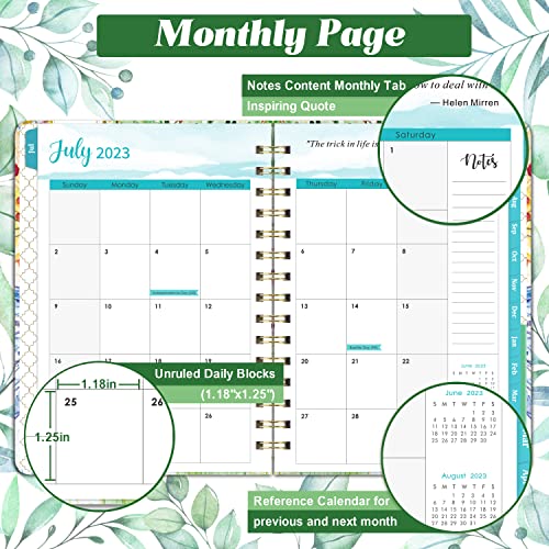 2023-2024 Planner - 2023-2024 Weekly & Monthly Planner From July 2023 To June 2024, 6.4"X 8.5", Planner 2023-2024 With Elastic Closure, Inner Pocket, Coated Tabs. #TOP2