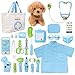 Meland Toy Doctor Kit for Kids - Pretend Play Doctor Set with Dog Toy, Carrying Bag, Electronic Stethoscope & Dress Up Costume - Doctor Play Gift for Kids Toddlers Ages 3 4 5 6 Year Old for Role Play