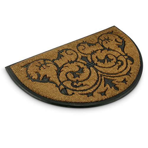 Relaxdays SemiCircular Coir Doormat 100 x 60 cm w/AntiSlip Rubber