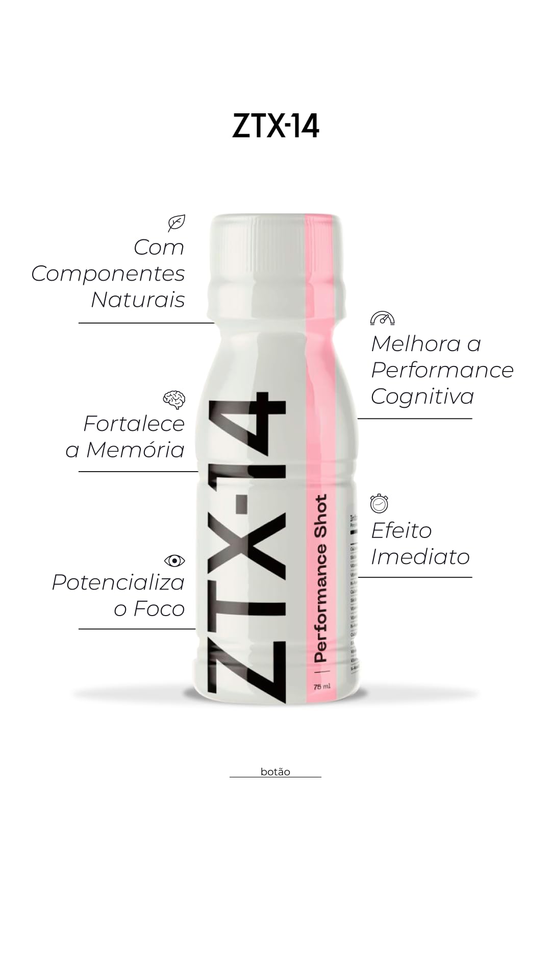 ZTX-14 Performance Shot | Foco Imediato, Clareza Mental e Energia