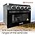 Greystone, 17 Inch RV Gas Range, Stove and Oven Combo, 12 Volt, LP, 3 Burners, Stainless Steel Trim with Black Knobs/Door