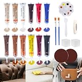 ZVBBON 12 Colors Vinyl Repair Kit Leather Repair Kit for Scratch, Tears Sofa, Jacket, Car Seats and Purse Easy Application with Customizable Colors Leather Repair Kit for Furniture
