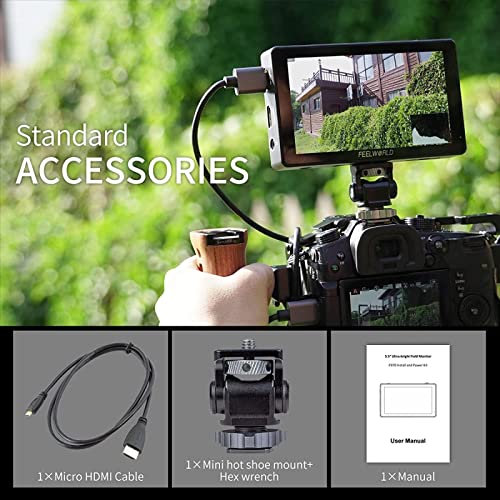 Image of FEELWORLD LUT5 Camera DSLR Field Monitor 5.5 Inch 3000nit Ultra High Bright Touchscreen Monitor 3DLUT F970 External Power External 1920x1080 Screen Display Screen 4K HDMI