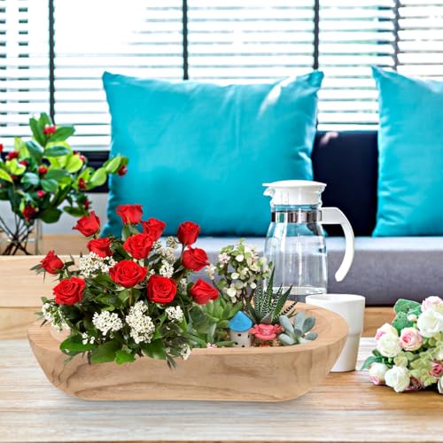 Bol à bougie design polyvalent en bois rustique pour décoration de maison - 6