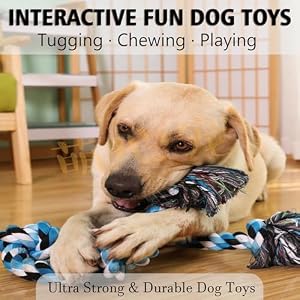 Dog Rope Toys for Large Dogs Aggressive Chewers, Dog Chew Toys for Large Breed Indestructible, Heavy Duty Tough 3 Feet 5 Knots Dog Toy, Sturdy Rope toy for Dogs Tug of War Dog Toy Teeth Cleaning Dog Rope Toys for Large Dogs Aggressive Chewers, Dog Chew Toys for Large Breed Indestructible, Heavy Duty Tough 3 Feet 5 Knots Dog Toy, Sturdy Rope toy for Dogs Tug of War Dog Toy Teeth Cleaning