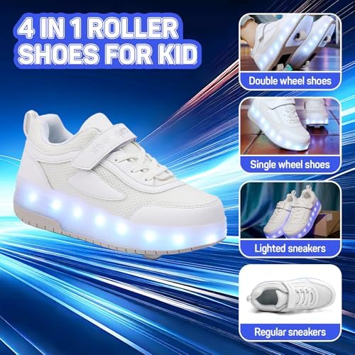 Kids Light-Up Roller Skate Shoes - USB Rechargeable