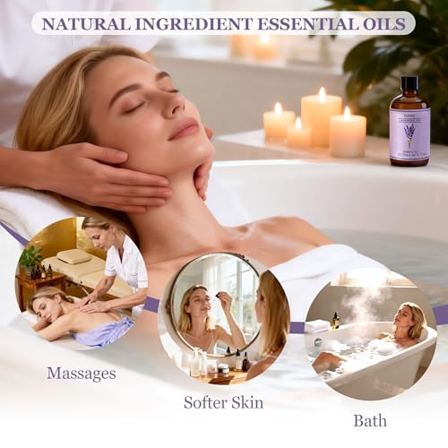 PEFIDY aceite esencial lavanda 118 ml, aceite de lavanda 100% natural, ideal para aromaterapia, humidificadores, velas aromáticas, relajación y proyectos DIY - imagen 5