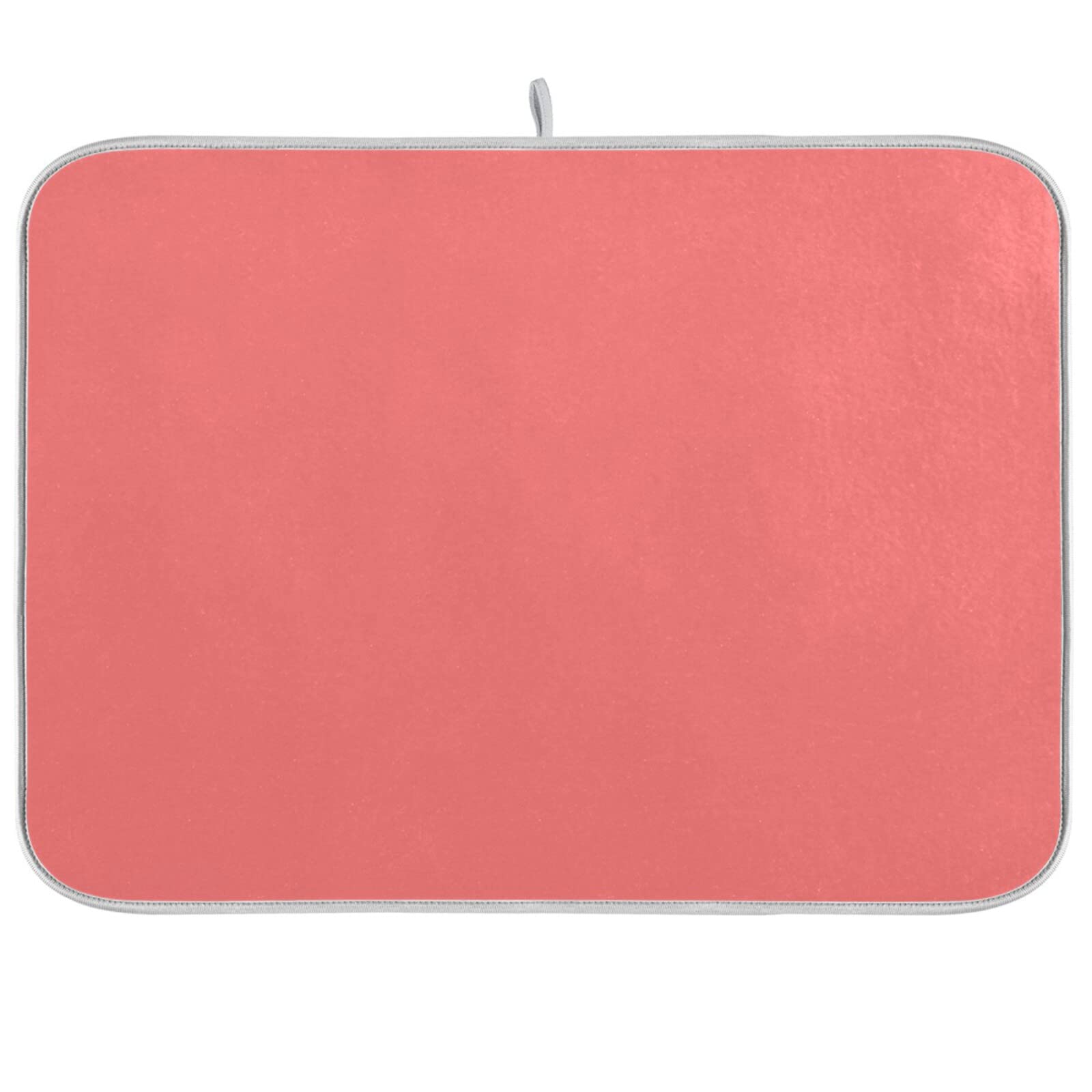 Dish Drying Mat for Kitchen Counter 18 x 24 Inch Absorbent Microfiber Dry Dishes Mats Drainer Mat Peach Pink Dish Drying Pad for Countertops Decor