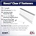 Kenco 1 Inch Standard Tagging Attachments, 1-in Fasteners for Tagging Retail, Consignment and Manufacturing - 5,000 Pieces Per Box 50 per Clip (1 Box 5,000 Fasteners, Standard Clear)
