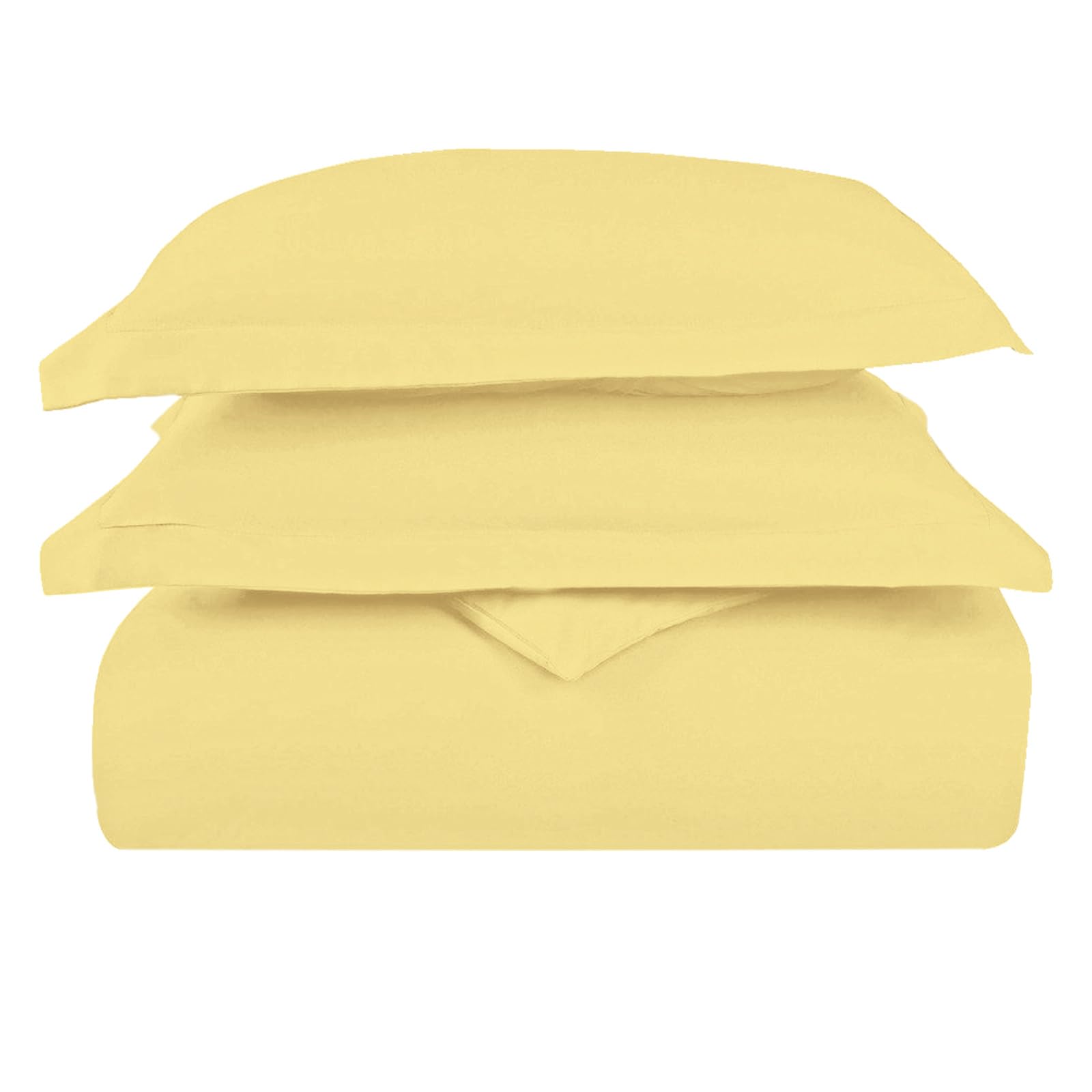 Pizuna Mellow Yellow Luxurios Cotton Duvet Cover Double Size 1000 Thread Count 100% Long Staple Cotton Thick Duvet Cover Double 200X200cm, Sateen Quilt Cover With Button Closure