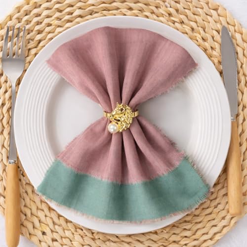 Servilletas de Tela Boho Fringe 16x16 cm Pack x6 miniatura 1