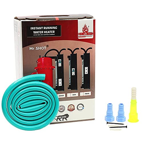 Mr.SHOT® Prime Instant Running Water Heater | Made of First Class ABS Plastic | Auto Cut Off and Manual Reset Thermostat | (3000W, ISI Certified) | Dark Pink | PRIME-01-PMR