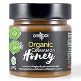 OneRoot Organic Cinnamon Honey β 300g / 10.6oz, Pure, Unheated & Unfiltered Infusion β With True Ceylon Cinnamon from Sri Lanka β Raw Wildflower Honey