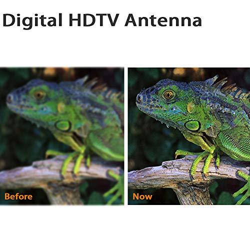New Detachable TV Antenna-Amplified HD Digital Antenna 240 Miles Range Indoor Outdoor TV Antenna with 36ft Coaxial Cable Support 4K 1080p and All TV's -Smart Amplifier Signal Booster for Local Channel - Thumbnail 7