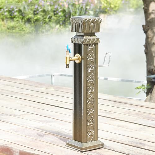 Fontaine de jardin en aluminium ZR98US avec robinet et verrou