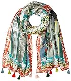  Desigual Damen FOUL_PATCHWORK TUCAN Schal, Weiß (Tiza 1010), One Size (Herstellergröße: U)