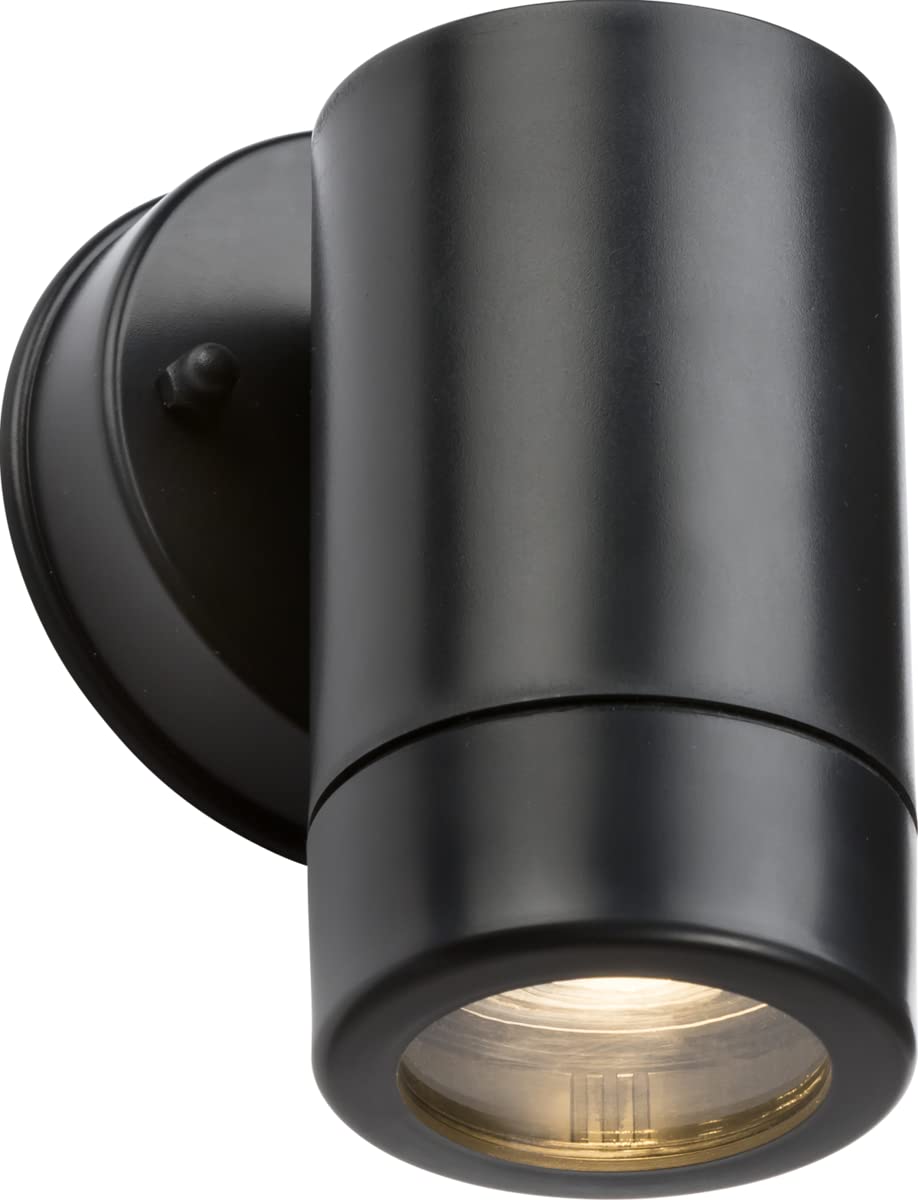 Eamon - 230V IP54 GU10 Polycarbonate Single Wall Light - Black