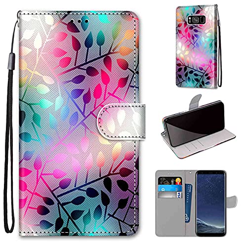 TOMYOU Hülle für Samsung Galaxy S8, Stoßfestes Flip-Holster, Premium Leder PU Handyhülle, Flip Case Wallet mit [Magnetic Closure] für Samsung Galaxy S8 Cover