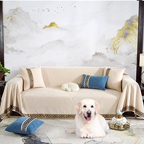 Sectional Couch Covers For 3 Cushion Couch Sofa Slipcovers,Pull Out Couch,L Shaped/Sofa Bed Couch,Futon/Chaise/Patio/Recliner/Rv/3 Seat Large Couch Cover For Moving Universal Furniture Protector #TOP9