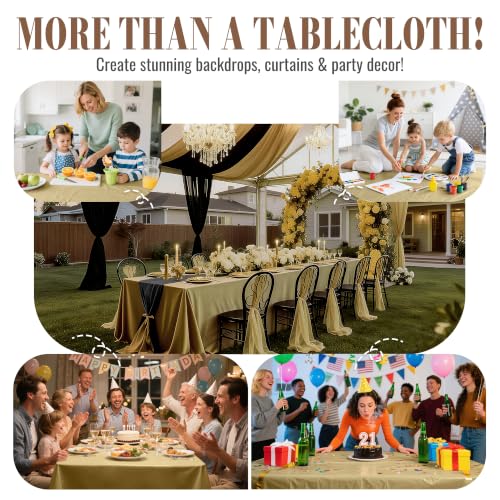 Image of Plastic Table Cloth Disposable, 54In X 300F Table Cover Roll Waterproof
