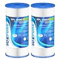 ICEPURE 20 Micron 10" x 4.5" Whole House Extra Coarse Pleated Sediment Filter for Well Water, Replacement Cartridge for GE FXHSC, DuPont WFHDC3001, R50-BB, Culligan R50-BBSA, W50PEHD, 2Pack