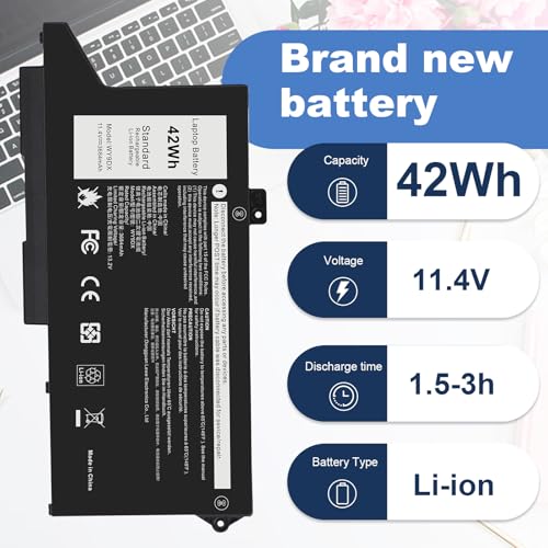 Image of 42Wh WY9DX Battery Replacement for Dell Latitude 14 5420 15 5520 Precision 15 3560 Series P137G P137G001 P104F P104F001 P104F002 1K2CF 01K2CF M3KCN 75X16 075X16 WK3F1 005R42 0WK3F1 0M3KCN