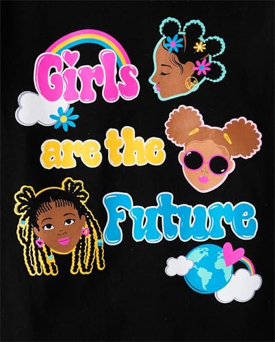Image of The Children's Place Girls' Sports,Trends,Icons Short Sleeve Graphic T-Shirts,3 Pack