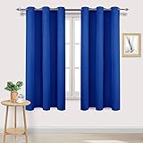 DWCN Blackout Curtains - Blue Eyelet Bedroom & Living Room Curtains, 46 x 54 Inch, 2 Panels