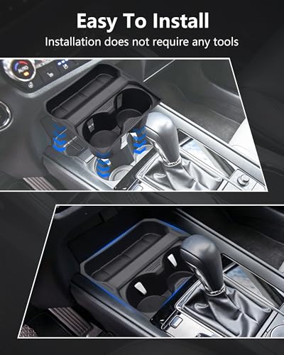 Image of Cup Holder Insert for 2023-2026 Mazda CX50, Soft TPE Rubber Cup Holder Liner for Center Console, Spill-Resistant Protector for Base /Select /Preferred /Premium /Turbo, Not for CX-5