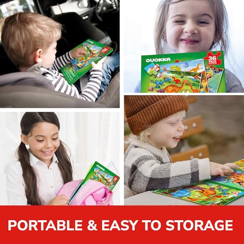 Image of Magnetic Puzzles for Toddlers 3-5 - Kids Travel Toys for Boys and Girls | 36 Pieces Sudoku Toddler Puzzles Ages 2-4 - Jurassic Kids Travel Game Ages 4-6 - Car Airplane Road Trip Games