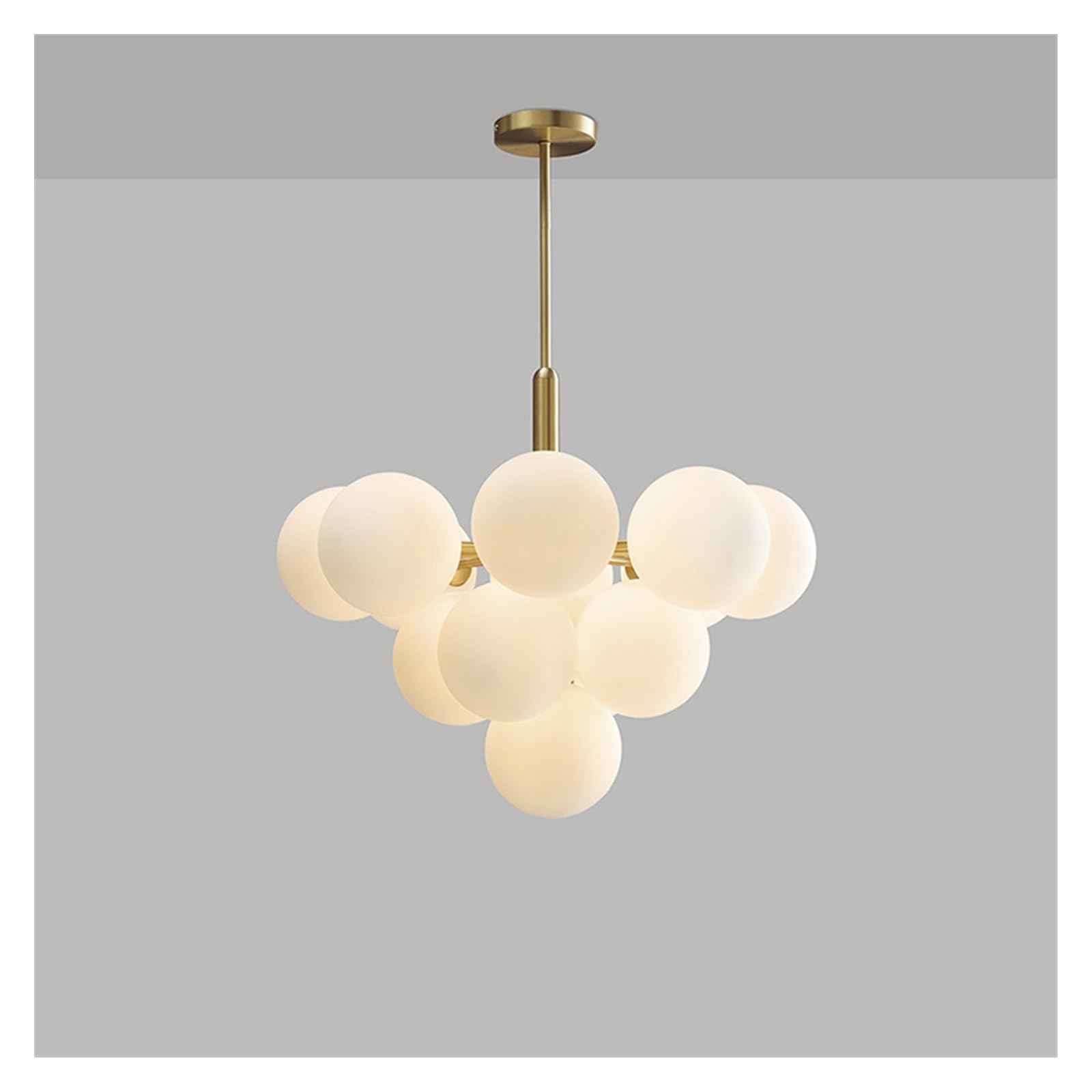 Lustre de Plafond en Verre Blanc Illuminer Salon et Salle à Manger Moderne