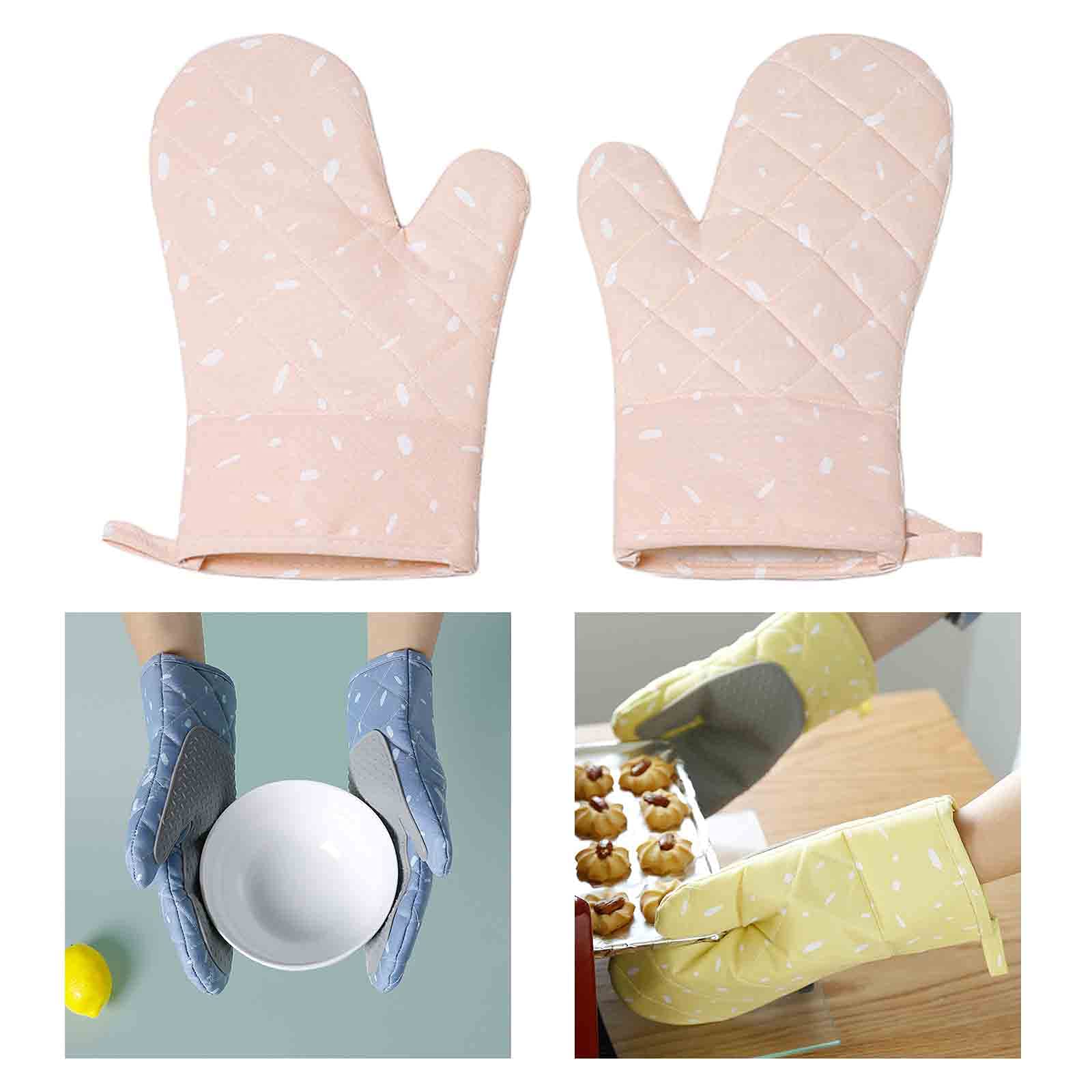 Guanti da Stufa a Legna Resistenti al Calore - Guanti da Lavoro for Uomo e Donna - Guanti da Giardinaggio e Cucina Lavabili in Lavatrice,Coprimanubri per Moto(Pink)