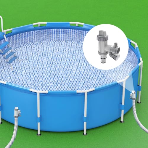Pool Plunger Ventil Plus für oberirdischen Pool, 2 in 1 Kolbenventil Pool Ersatzteile, Pool Zubehör für Intex/Bestway/Coleman Pool, Absperrventil für oberirdische Schwimmbecken und Poolfilterpumpe
