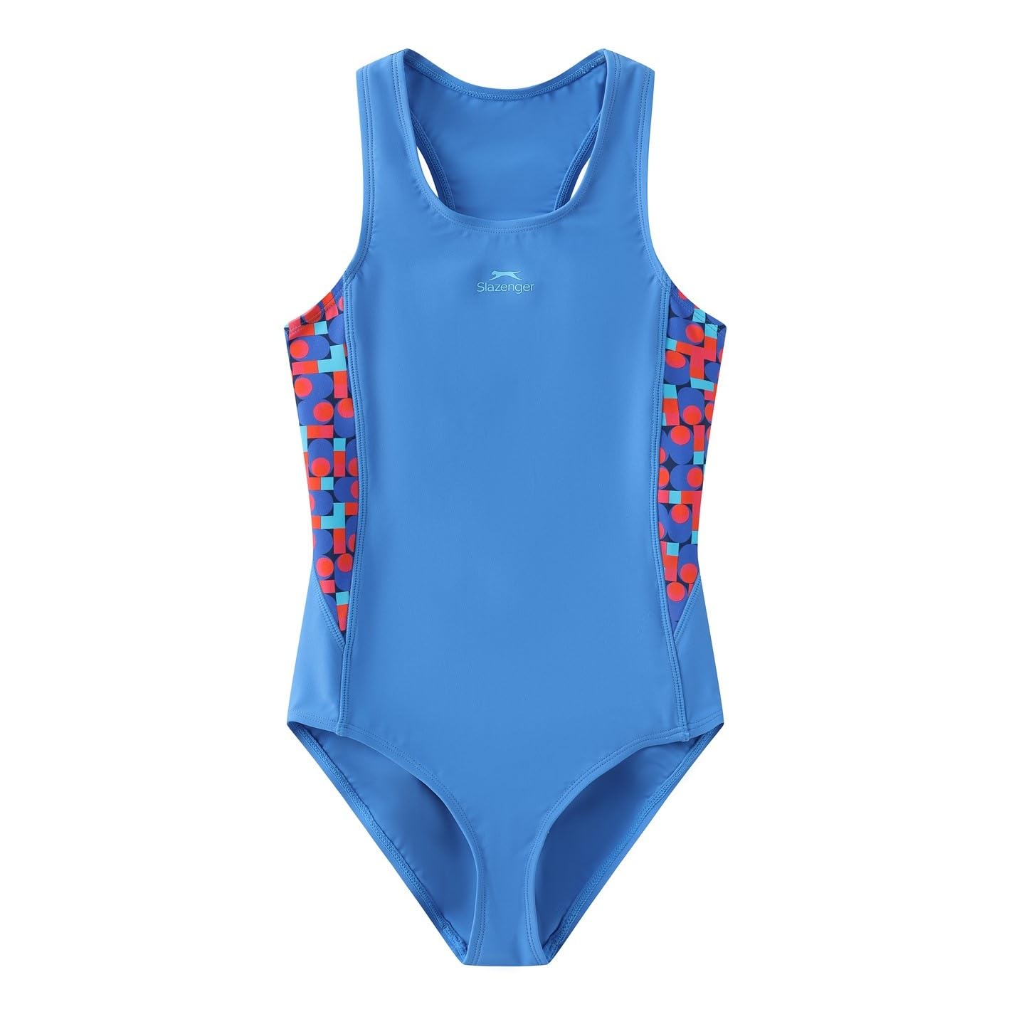 Slazenger Girls Blue/Blue Pl Racerback Junior Swimsuit 13 Years