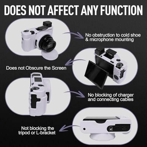 Image of Easy Hood Case for Sony DSC-RX100 IV V VI VII DSLR Camera, Silicone Camera Case Lightweight Soft Carrying Cover with Removable Lens Cover (Light Purple)
