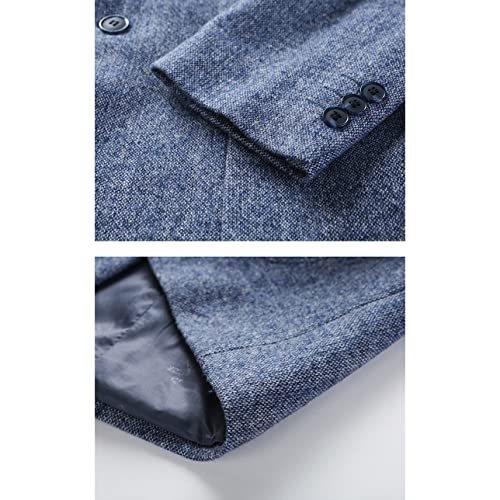 Autumn and Winter Light Tweed Suit Jacket Casual Slim Male Tops Business Youth Suit2