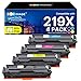 GPC Image 219X Con Chip Toner Compatibili per HP 219X 219A per Color LaserJet Pro MFP 3302FDW 3302FDWG 3302SDWG 3302SDW 3302FDN 3302FDNG 3202DN 3202DW W2190X (Nero Ciano Giallo Magenta, 4-Pack) immagine