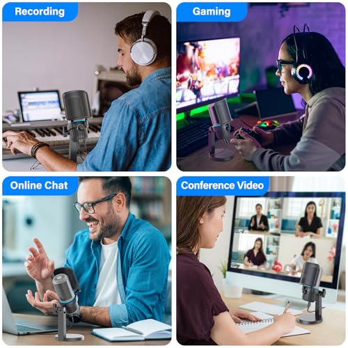 CMOCIIY USB Condenser Gaming Mic, PC Computer Microphone for Streaming - image 8