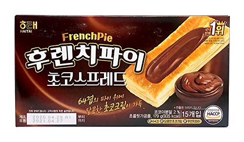 Haitai French Pie (Strawberry, apple, choco, and grape) Spread on Top of Cracker (Choco, pack of 1)