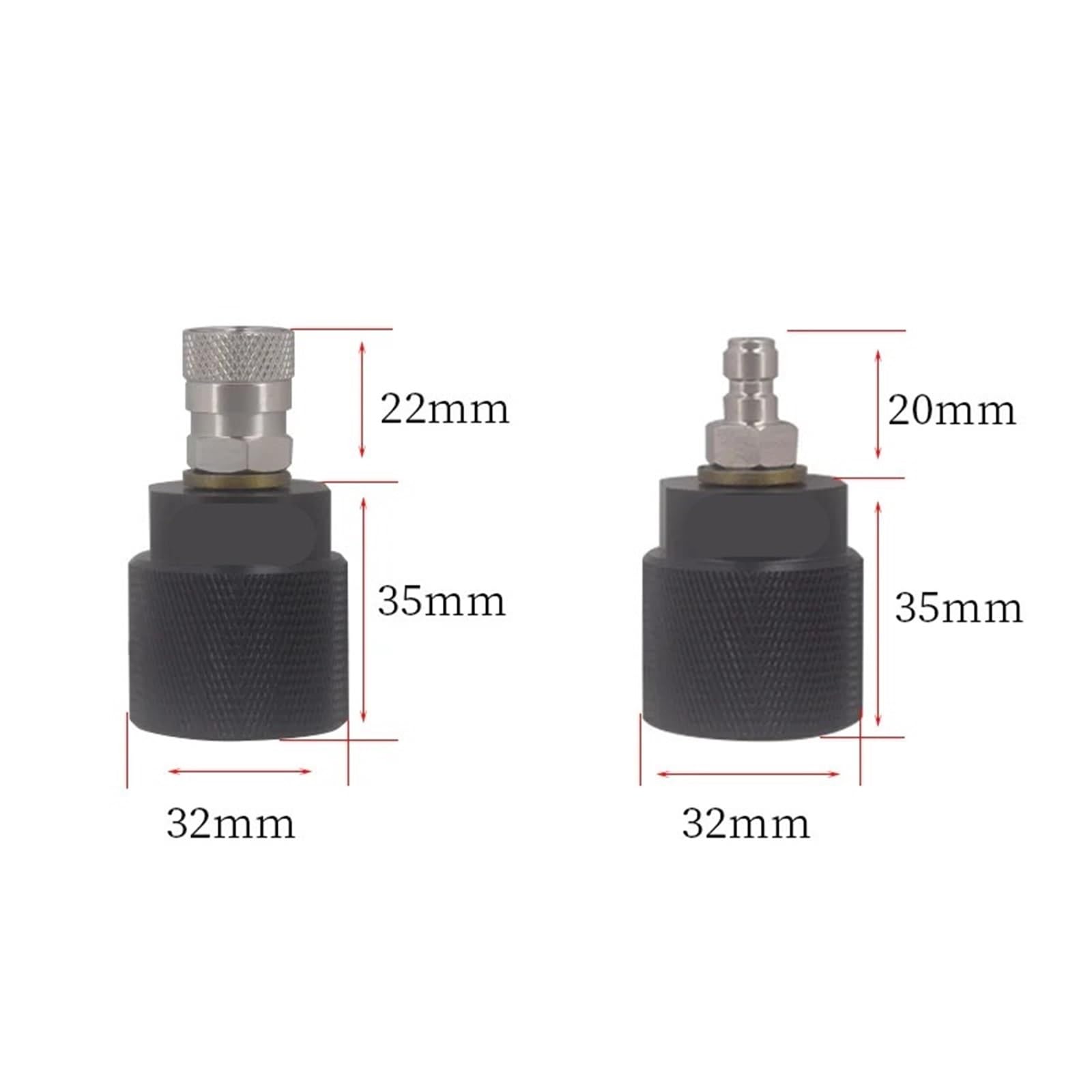 1 szt. czarny aluminiowy G1/2-14 8MM QD męski żeński szybkozłącze butli gazowej wypełnienie adapter złącza akcesoria do akwarium (męski)