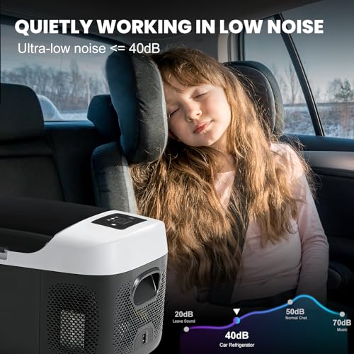 Image of OLIXIS Portable Car Refrigerator, 17QT Single-Zone Electric Cooler for Vehicles, -4℉-68℉ Freezer Smart Control via Bluetooth with Car Battery Protection, Child Lock, 12 /24V DC & 100-240V AC Powered