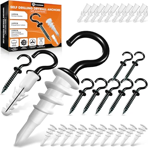 X-CUIRASS [Upgraded] 10 PCS Screw Hooks with...