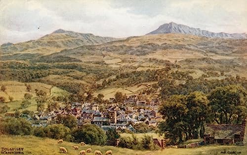 Affiche impression toile Dolgelley et Cader Idris Quinton, tableau abstrait de 60x90cm