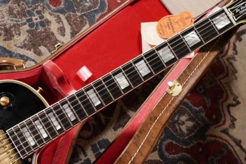 Gibson 1957 LP Custom 3PU Bigsby Ebony Light Aged #73840 – Guitare Électrique Personnalisée - Les Beatles, Paul McCartney, John Lennon, RIngo Starr, George Harrison Gibson 1957 LP Custom 3PU Bigsby Ebony Light Aged #73840 - Guitare Électrique Personnalisée – Image 5