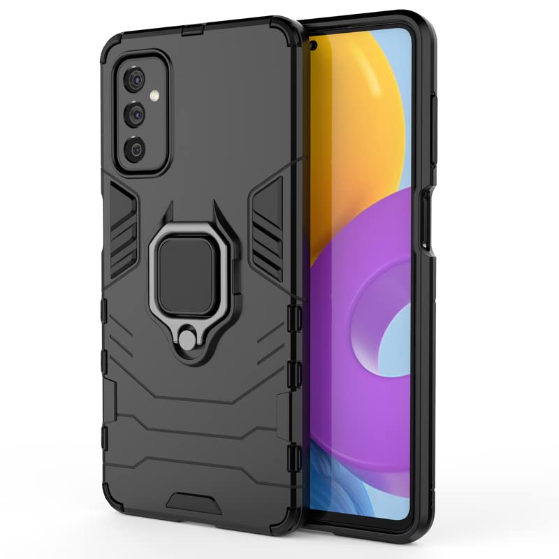 Glaslux Defender Case | Rotating Ring Holder | Military Grade Armor | Bumper Back Cover for Samsung Galaxy M52 (Black) (B0BRT6DW2G) Amazon Price History, Amazon Price Tracker