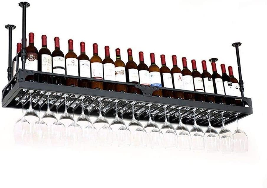 Casier à vin suspendu inversé : gagnez de la place sur votre comptoir