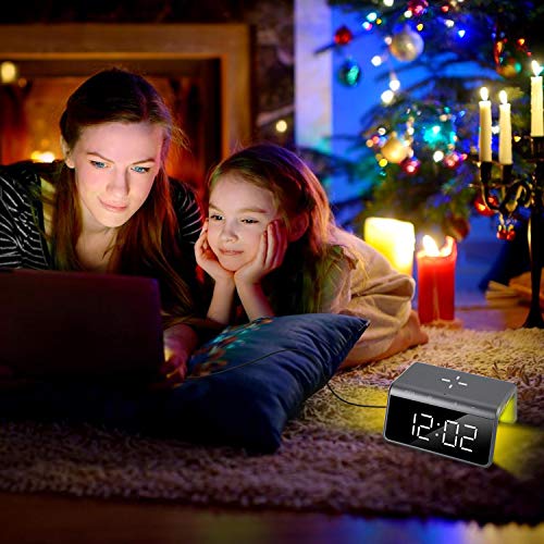 Pointuch 10W Wireless Charger Stand with Alarm Clock Dev & Gear