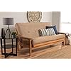 Kodiak furniture monterey queen size futon set in butternut finish suede peat  urban country home decor