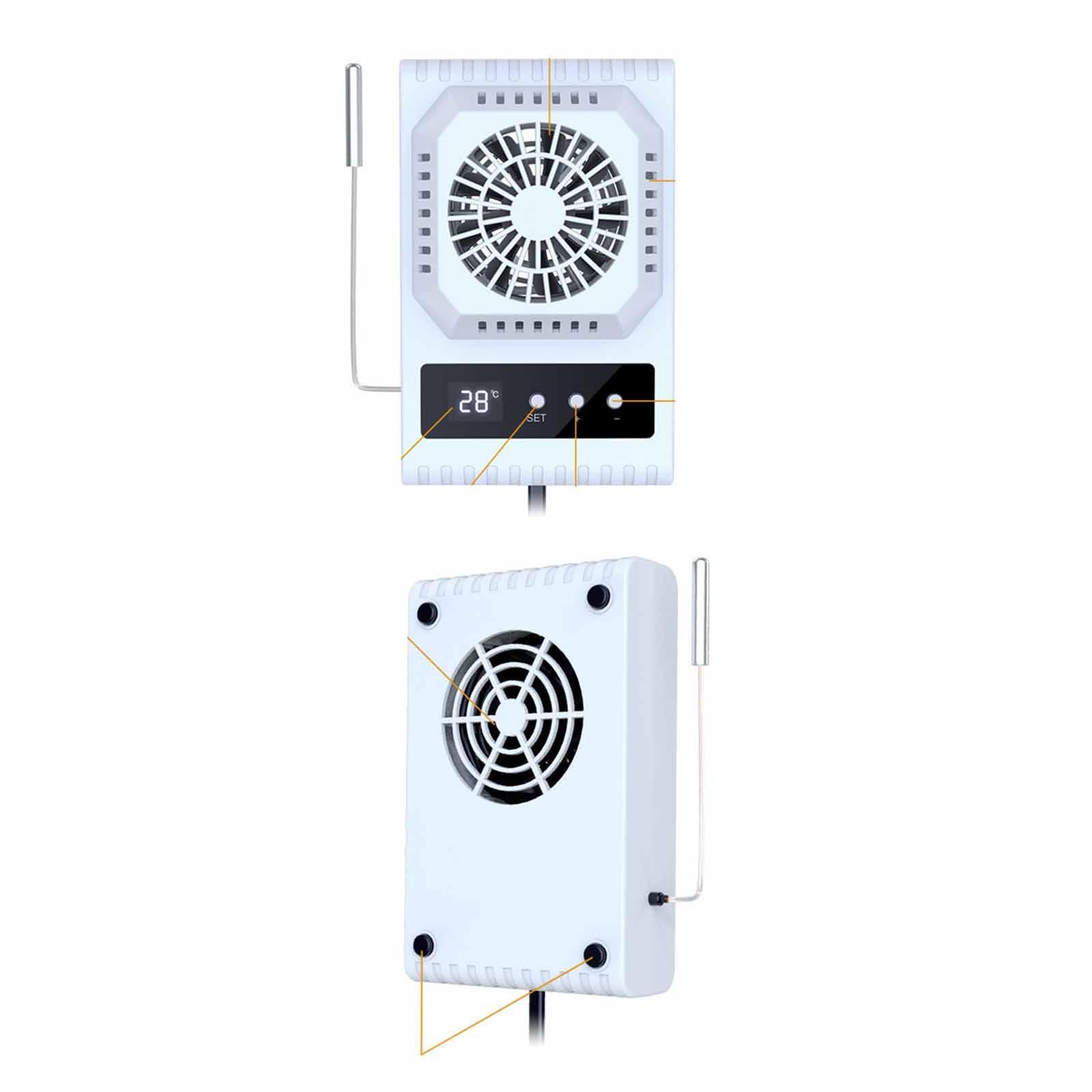 Terrario para Reptiles con Funciones Ajustables, Ventilación Silenciosa, Pantalla Digital Y de Calefacción de Bajo Consumo Energético para El, Blanco, Individual